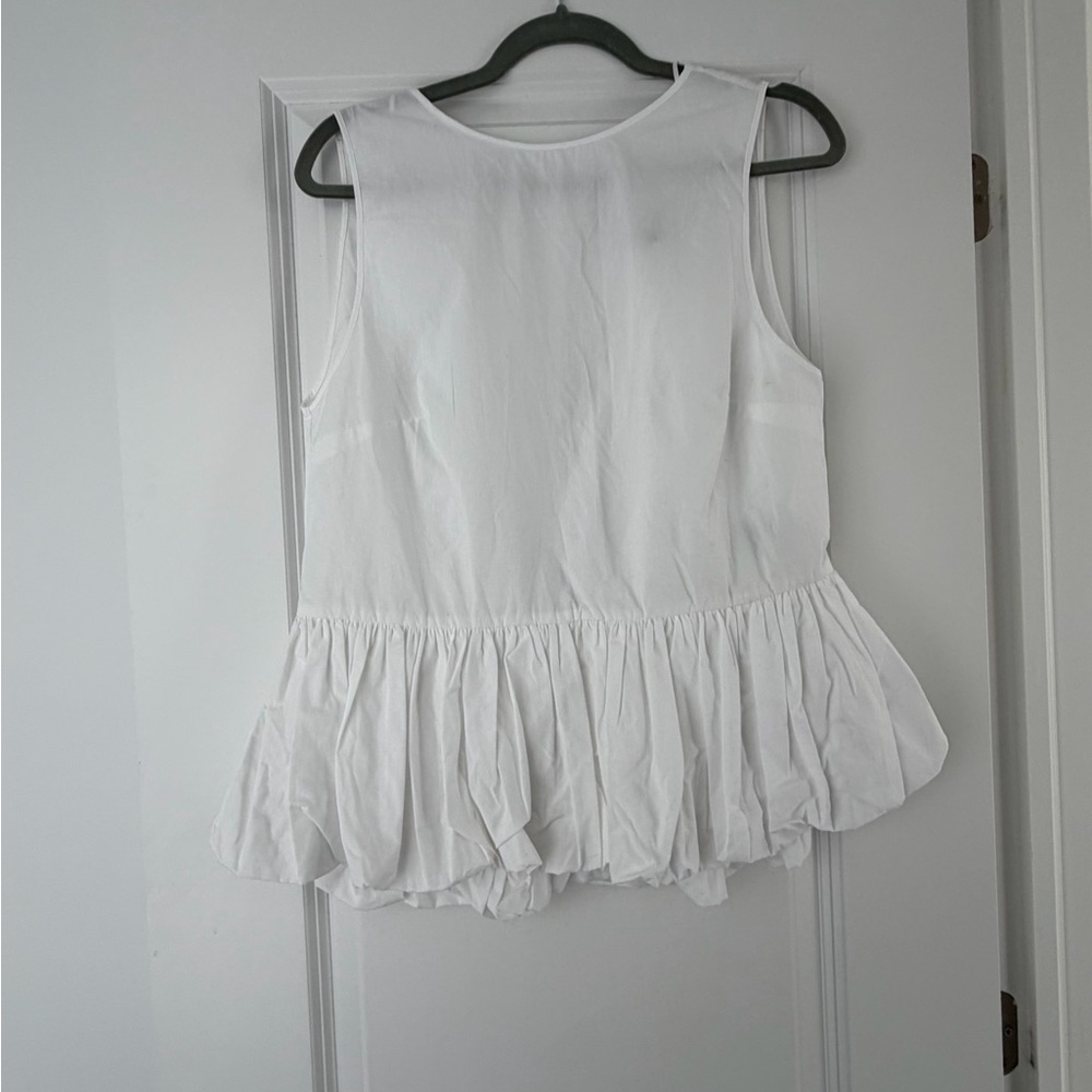 White Low Back Blouse